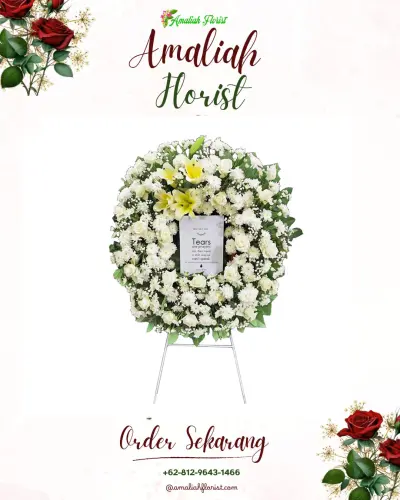Krans Bunga Duka Cita di Jatiasih
